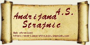 Andrijana Strajnić vizit kartica